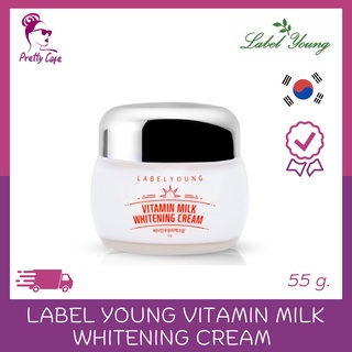 👍🏻 ครีมหน้าสด 🥛 LABEL YOUNG Vitamin Milk Whitening Cream 55g. 👍🏻