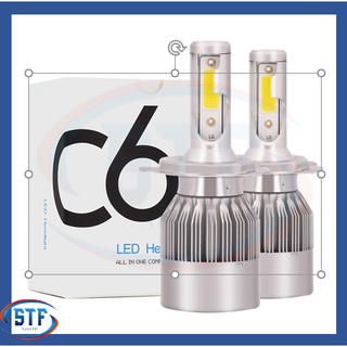 หลอดไฟตัดหมอก C6 LED 6000K H4 H3 H7 H8 H11 H16 9005 9006 HB3 HB4 6000K สําหรับรถยนต์ 2 ชิ้น ต่อคู่