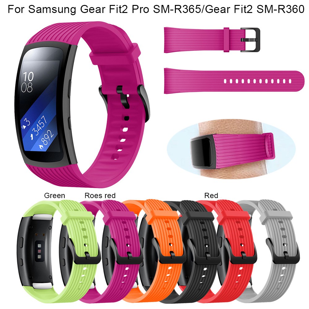 สายนาฬิกาข้อมือ ซิลิโคน สำหรับ Samsung Gear Fit2 Pro