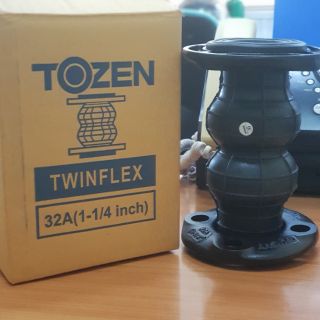 ท่ออ่อนยางลอนคู่ TOZEN Twinflex 32A(1 1/4")Twin Sphere Rubber Flexible Joint with FCDE45 Flange ANSI150 FCD-E150-032A