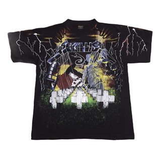 เสื้อวงโอเวอร์ปริ้น Ovp metallica 90’ Size/ L - XL ผ้าฟอกเก่า เหมือนเก่า