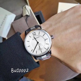 BU10002 ขนาด 40 มม.  Silver Dial Stainless Steel Textile Quartz   ใส่ได้ทั้งชายหญิงจ้า