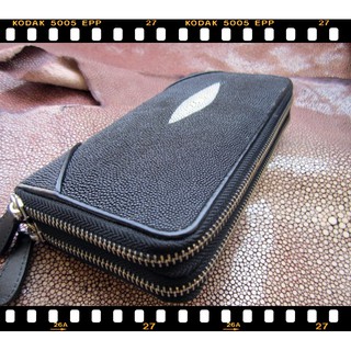 กระเป๋าสตางค์หนังกระเบน Vintage1944 100% Handmade purse 2zip