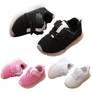 SUPERSELLER รองเท้าเด็ก LED ระบายอากาศได้ดี สำหรับเด็ก