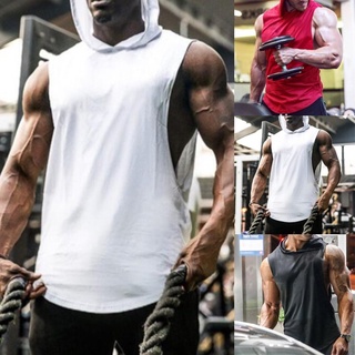 【TRSBX New】Tank Top Workout Clothing Fashion Fitness Gym Hooded Hoodie Men Bodybuilding