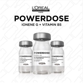 🎉POWERDOSE IONENE G +VITAMIN B5  ลอรีอัลทรีทเม้นท์บำรุงเส้นผมสูตรเข้มข้น(((ใหม่)))