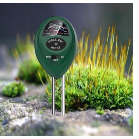 เครื่องวัดค่าดิน 3in1 (วัดความชื้น/กรดด่างในดิน/วัดแสง)