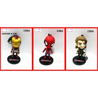 โมเดล ด๋อย พวงกุญแจ ไอรอน ธอร์ สไปเดอร์แมน มาร์เวล  nendoroid Figures KeyChain Thor Ironman Spiderman Marvel Avengers