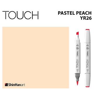 TOUCH TWIN BRUSH MARKER YR26 (PASTEL PEACH) / มาร์คเกอร์หัวพู่กัน-หัวตัดขนาดกลาง รหัส YR26 (PASTEL PEACH)