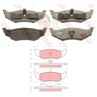 GDB1234 ผ้าเบรค-หลัง(TRW) (เนื้อผ้า COTEC) CHRYSLER NEON 2.0