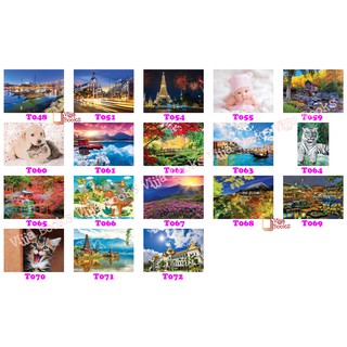 จิ๊กซอว์ 500 ชิ้น ชุดที่ 2 รหัส T048-T075 ลายทั่วไป ลายวิว หมาแมว เรือ ทะเล ภูเขา Jigsaw Puzzle เลือกแบบได้ [TR]