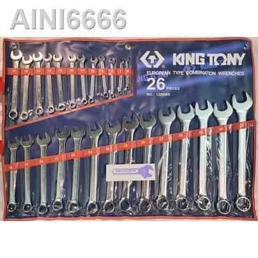✥❈✣ชุด ประแจ แหวนข้าง KINGTONY 6 - 32 [ คิงโทนี่ ] 26 ชิ้น Pcs. / ชุด Set รุ่น 1226 MR [ 1226MR ]อุป