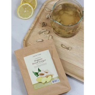 ชาขิงออร์แกนิก Lemon Farm 50g ขิงฝานอบแห้ง สำหรับต้มดื่มและทำอาหาร ผลิตจากขิงที่ปลูกแบบออร์แกนิค