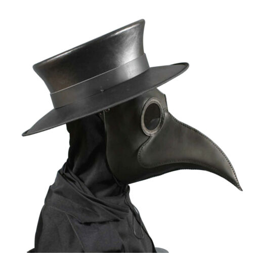 Plague Doctor หน้ากากคอสเพลย์สําหรับปาร์ตี้ฮาโลวีน ( สีดํา )