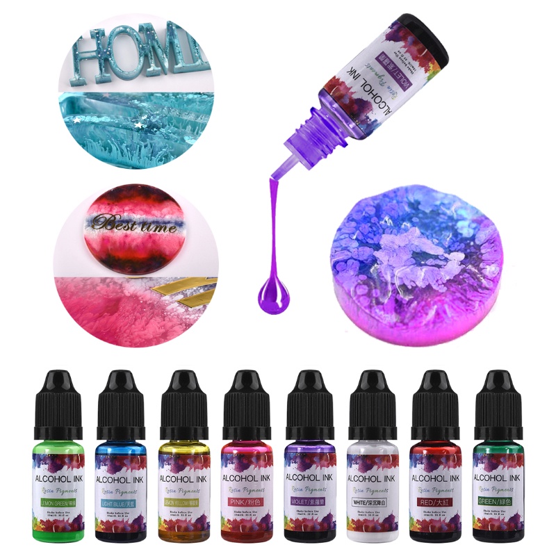 Alcohol Ink Epoxy Resin Pigment- Vibrant Colors Alcohol Ink for Epoxy Resin, Tumblers, Resin Silicon