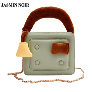 Jasmin NOIR กระเป๋าถือ กระเป๋าสะพายไหล่ สะพายข้าง หนัง PU พร้อมสายโซ่คล้อง สําหรับสตรี