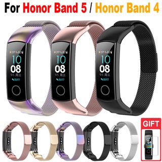 Milanese สายนาฬิกาข้อมือ สเตนเลส โลหะ แบบเปลี่ยน สําหรับ Honor Band 5 / Honor Band 4