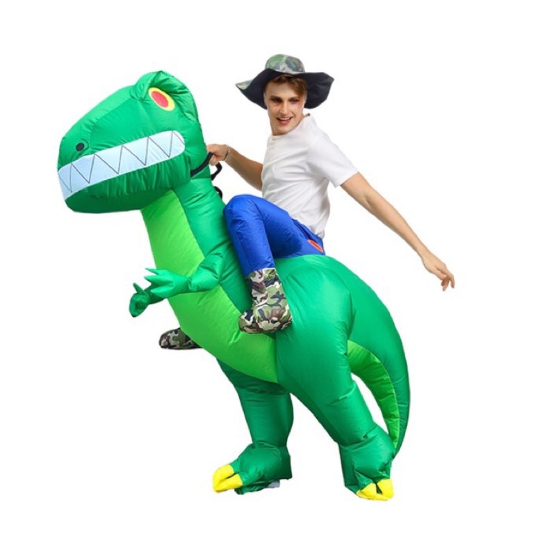 ชุดขี่ไดโนเสาร์ สำหรับผู้ใหญ่ ชุดคอสเพลย์ ร้านไทย. Blow-up dinosaur costume.