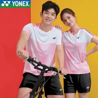 Yonex ใหม่ เสื้อกีฬาแบดมินตัน แขนสั้น ระบายอากาศ แบบแห้งเร็ว สําหรับผู้ชาย และผู้หญิง 3705