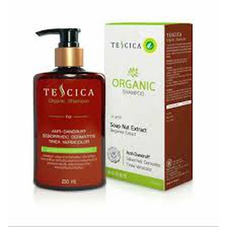 Tescica organic shampoo 250 ml แชมพูจากสารสกัดธรรมชาติ ขจัดรังแค คันศีรษะ