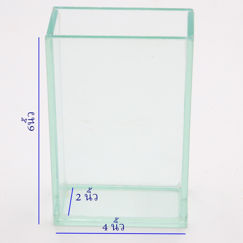 โหลปลากัดถ่ายรูป หนา 5 มิล กระจกใส 4 x 2 x 6 นิ้ว (ใส)