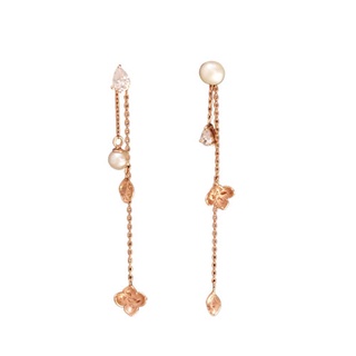 A.CEMI Hydrangea Fall Earring  ต่างหูมุกเงินแท้ ชุบทอง 18K