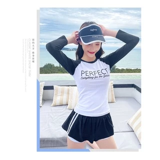 VEGA ชุดว่ายน้ำผู้หญิง ชุดเซต 2 ชิ้น เสื้อแขนยาวมีฟองน้ำ+กางเกงขาสั้น รุ่น 05605