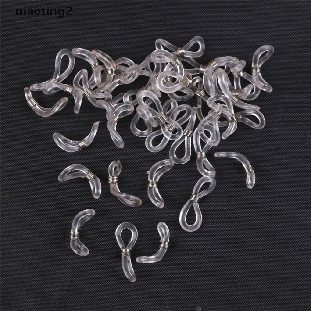 maoting 40pcs Chain Strap Holders Rubber Loop Ends Clear Eye Glasses ...