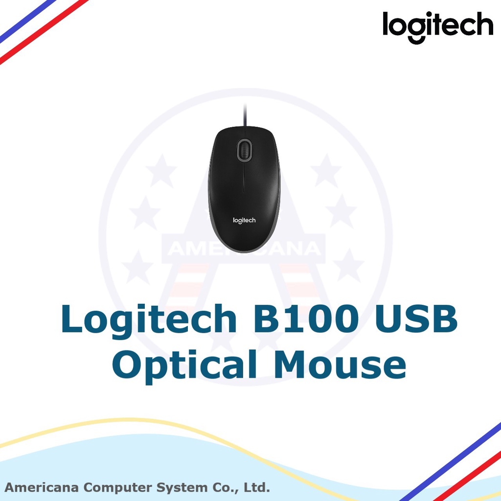 MOUSE LOGITECH USB OPTICAL (B100) BLACK (LG-B100)
