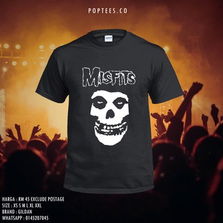 เสื้อยืดผ้าฝ้าย 100% พิมพ์ลายกราฟิก Misfits BAND GILDAN UNISEX