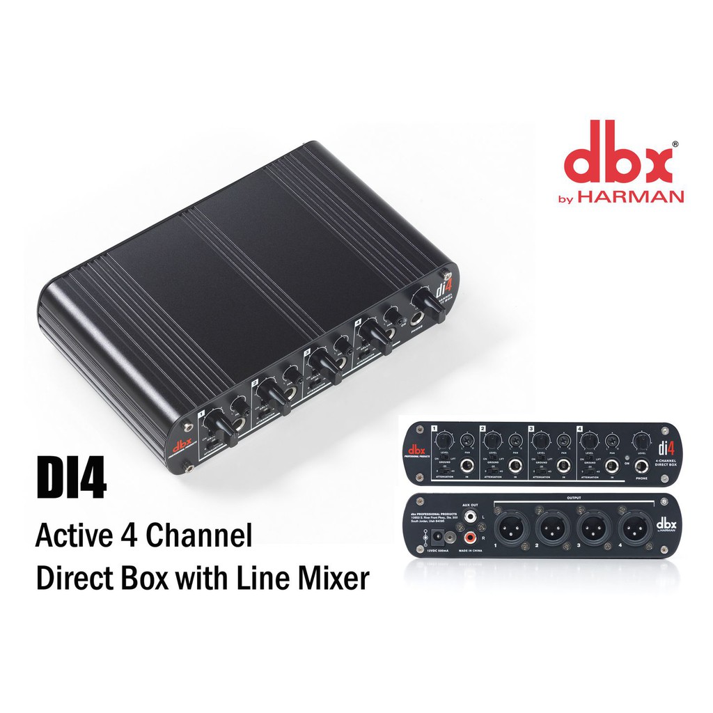 ไดเร็คบ็อก 4 แชนแนล Di Box dbx Di4 Active Direct Box