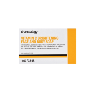 ชาร์โคโลจี สบู่ถ่านวิตามิน C เพื่อผิวกระจ่างใส Charcoalogy Vitamin C Brightening Face and Body Soap 100 g.