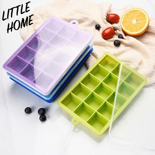 LITTLEHOME YM ที่ทำน้ำแข็ง ทำน้ำแข็ง บล็อคซิลิโคน ขนาด 15 - 24 ช่อง พร้อมฝาปิด แม่พิมพ์น้ำแข็ง แม่พิมพ์วุ้น ถาดซิลิโคน