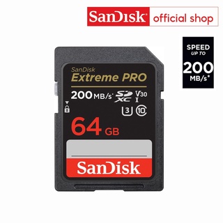 SANDISK EXTREME PRO SDXC UHS-I CARD 64GB (SDSDXXU-064G-GN4IN) ความเร็ว อ่าน 200MB/s เขียน 90MB/s