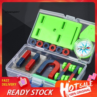 CHE_DIY Bar Ring Horseshoe Compass Magnets Set Science Experiment Tool Kids Toy