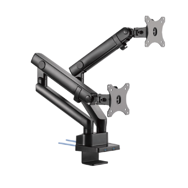 Ergosmith ARM16 Dual Monitor Arm / Desk Computer Stand Mount USB 3.0 VESA 13”-32” 8kg เออร์โกสมิธ ขาตั้งคอมพิวเตอร์ 2 จอ