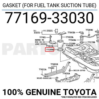 ชุดยางรองโอริง+ปะเก็นหน้าแปลน Toyota Camry ACV40 90301-04013/90301-15024/77169-33030 แท้ห้าง Chiraauto