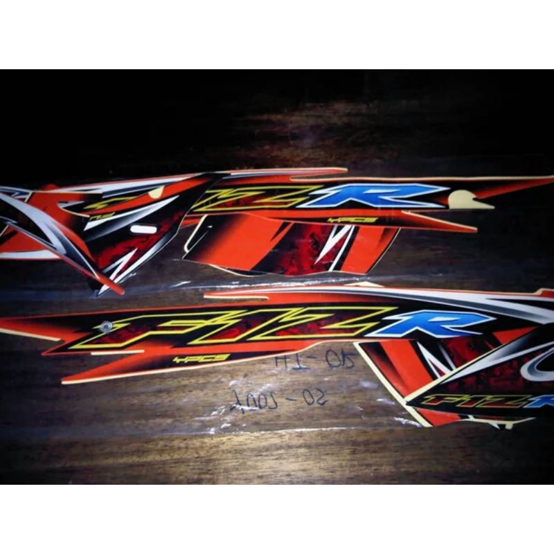 Yamaha F1ZR sporty 2005 แถบสติ๊กเกอร์ แถบสีส้ม สีดํา