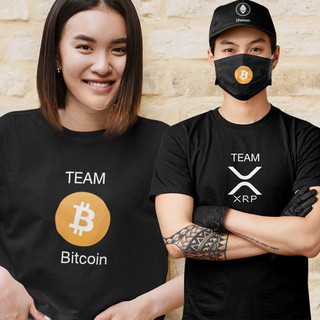 ผ้าโคดดี เสื้อยืด บิทคอยน์ Bitcoin BTC ETH XRP Ada Dogecoin BNB Shiba Inu เสื้อดำ ได้ทั้งหญิงและชาย 3xl 4xl 5xl