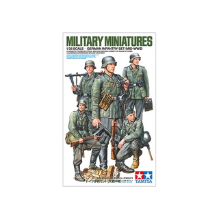 โมเดลประกอบ Tamiya 1/35 TA35371 GERMAN INFANTRY SET (MID-WWII)