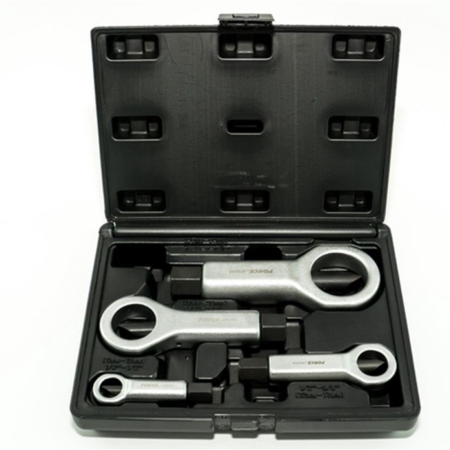 672 ชุด 4 ชิ้น ตัดน็อตตัวเมีย FORCE 1 pc  5/16" to 1/2" (9-12mm)  1 pc  1/2" to 5/8" (12-16mm)  1 pc