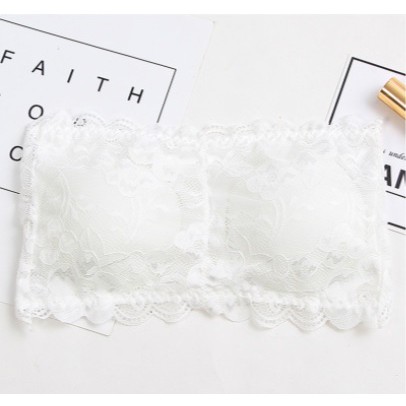 บรา ลูกไม้ น่ารักมาก เกาะอก นิ่ม Soft Lace Tube Top sexy bra คร้อป ท้อป ราคา ถูกที่สุด ดีลบีเคเค แกลเลอรีภาพที่ 4