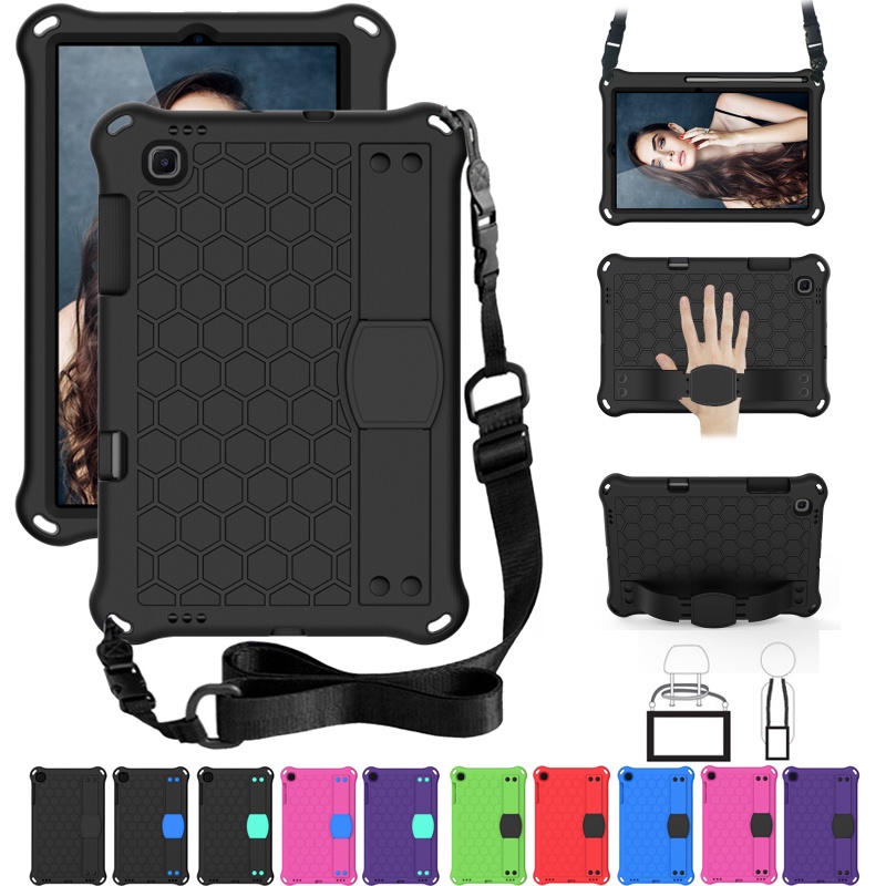 เคส EVA กันตก กันกระแทก พร้อมสายคล้องแบบยืดหยุ่น สําหรับ Samsung Galaxy Tab S6 Lite 10.4 T865 P615 T