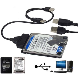 อะแดปเตอร์ USB 2.0 ไปยัง SATA 48 ซม. สำหรับ SSD HDD ภายนอก ขนาด 2.5 นิ้ว