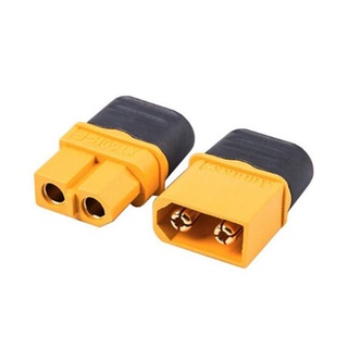 Amass ขั้วต่อแบตเตอรี่ XT60 XT90 ชุบทอง 1 คู่ ผู้-เมีย มีฝาปิด, ปลั๊ก Connectors XT60 XT90