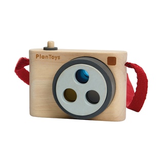 PlanToys ของเล่นไม้ แปลนทอยส์ กล้องถ่ายรูปเลนส์หลากสี COLORED SNAP CAMERA (3y+)