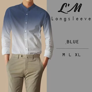 [เหลือ157฿ใส่โค้ดส่วนลด LMOF5PER ] 7สี!!! เกาหลีฝุดๆ เสื้อเชิ้ตผู้ชาย คอจีนแขนยาว ไล่สี L'M men's style