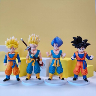 Yb2 โมเดลฟิกเกอร์ Dragon Ball Son Goten Trunks Super Saiyan ของเล่น ของขวัญ สําหรับเด็ก ตกแต่งบ้าน 4 ชิ้น BY2