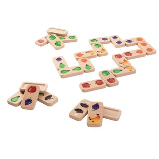 PlanToys 5639 Fruit &amp; Veggie Domino game ของเล่นไม้ เกมโดมิโน่ผักผลไม้