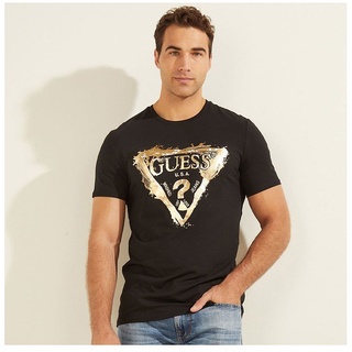 Guess เสื้อยืดแขนสั้น พิมพ์ลาย อินเทรนด์ฤดูใบไม้ผลิ ฤดูร้อน สําหรับผู้ชาย (JBLK)